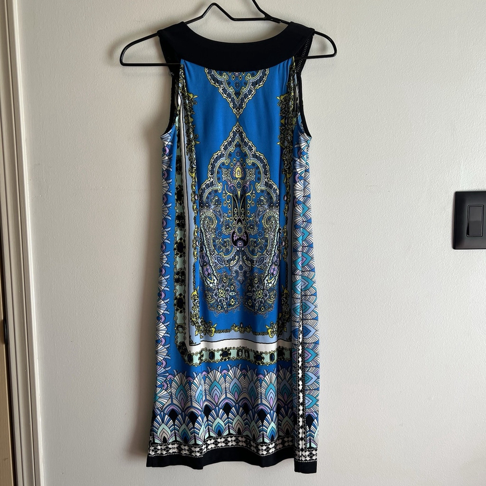 Sandra Darren Womens Sleeveless Pullover Dress Geometric Multicolor Size 6 - Picture 8 of 14